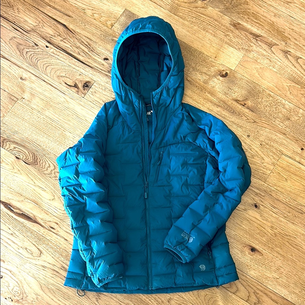 Teal Hooded Puffer Jacket